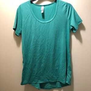 LuLaRoe XS teal/green short sleeve t shirt